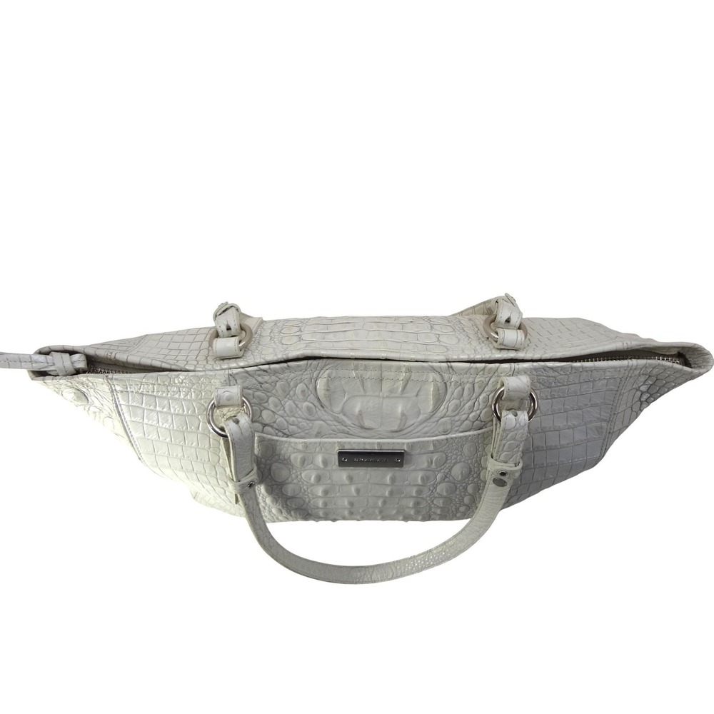 Brahmin Medium Asher Tote Croc Embossed Leather Coconut Milk - Picture 6 of 12